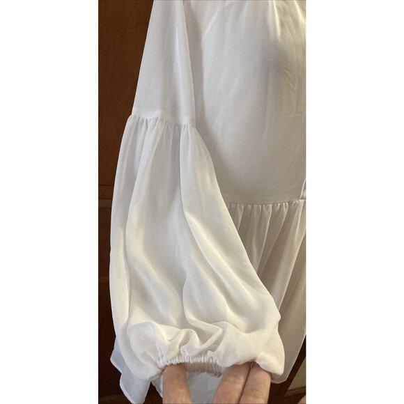 Show Me Your Mumu Tunic Dress Sz S New Sienna Swing Chiffon White Fairy Romantic - Picture 7 of 10